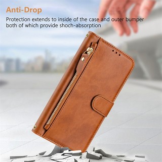 Ốp Lật Cho OPPO Reno 9A 11F 12F 12FS 13F 10 11 12 13 Pro 4G 5G Ví Da Mờ Bao Khe Cắm Thẻ Túi Đựng Dây Kéo Vỏ