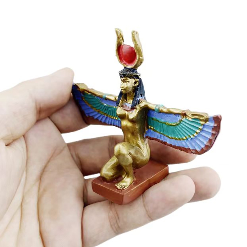 Nữ thần thần thần thoại Ai Cập Isis mô phỏng thủ công trang trí nhà cửa lưu niệm mô hình tượng nhỏ
