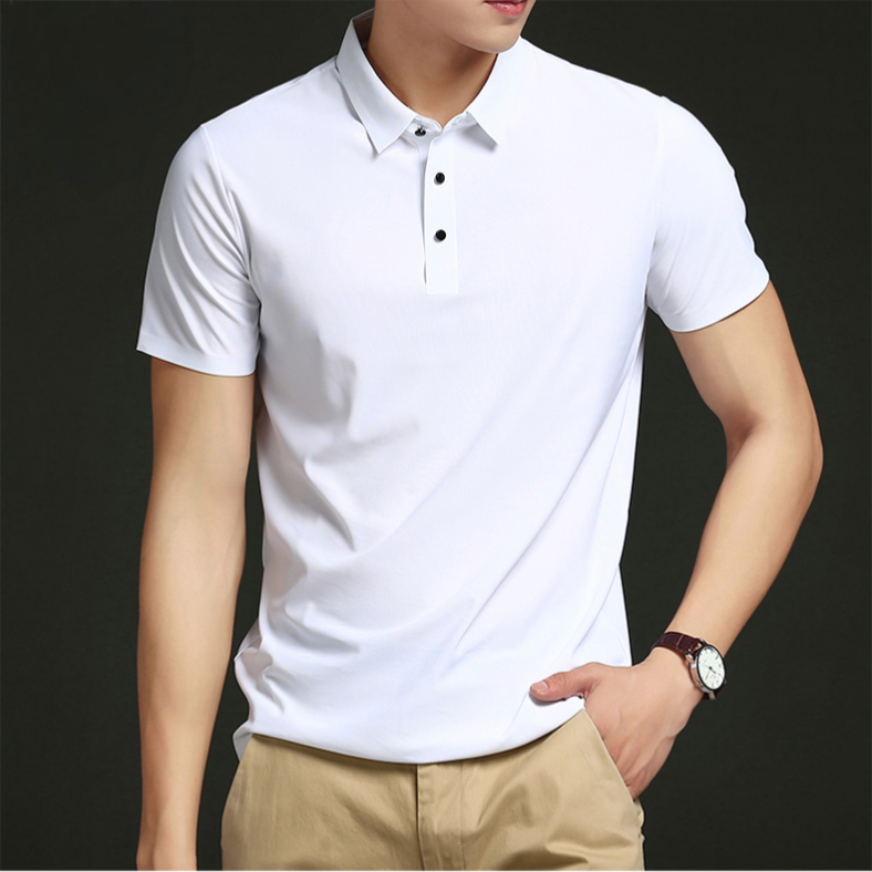 Áo Sơ Mi Polo Nam Oversize Công Sở Rời Áo Polo Đen Thời Trang Trơn Áo Thun Làm Việc