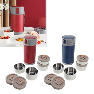 Bình cách nhiệt 2.9L 304 Lò vi sóng bằng thép không gỉ An toàn chống rò rỉ Hộp cơm trưa có thể xếp chồng lên nhau có dây đeo Tay cầm Bình đựng thức ăn chân không cách nhiệt cho trường học Văn phòng