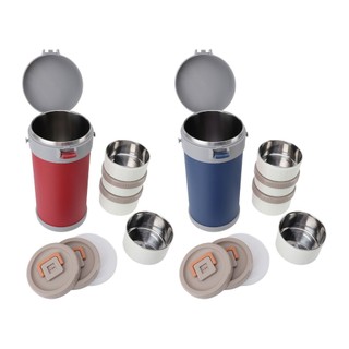 Bình cách nhiệt 2.9L 304 Lò vi sóng bằng thép không gỉ An toàn chống rò rỉ Hộp cơm trưa có thể xếp chồng lên nhau có dây đeo Tay cầm Bình đựng thức ăn chân không cách nhiệt cho trường học Văn phòng