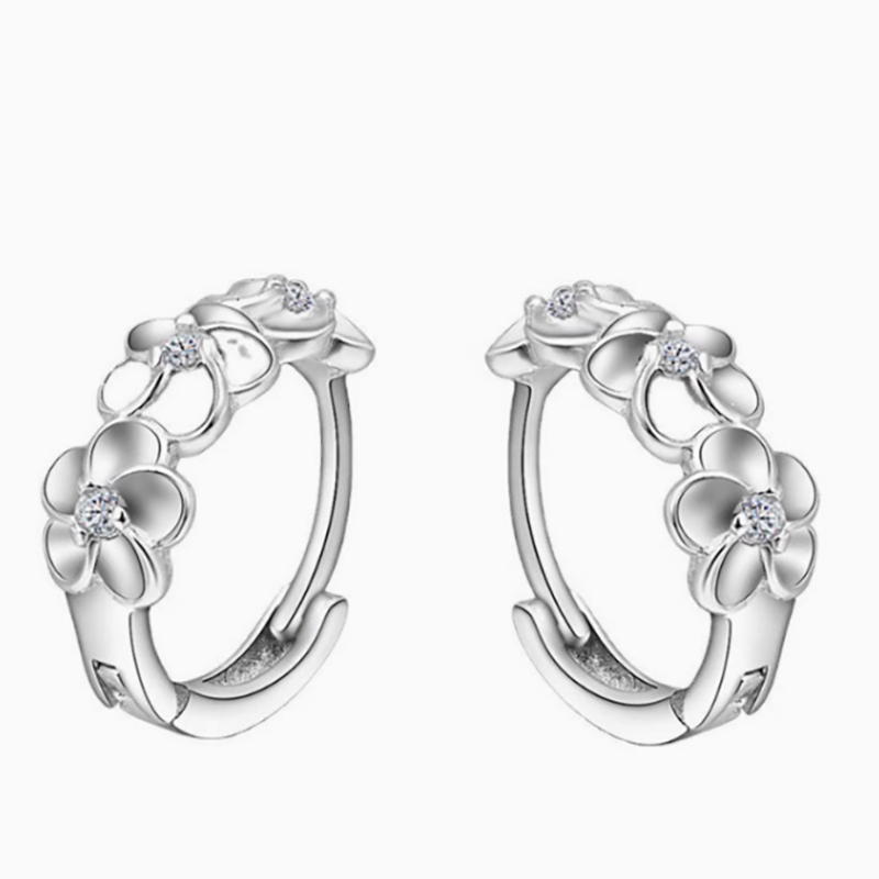 Một cặp Bông tai hoa ba chiều cao cấp thời trang, nhẹ nhàng sang trọng Thiết kế thích hợp và Bông tai đa năng