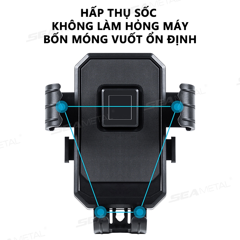 Giá đỡ điện thoại xe máy seametal Kẹp điện thoại xe máy, xe đạp xoay 360 độ tiện lợi chắc chắn