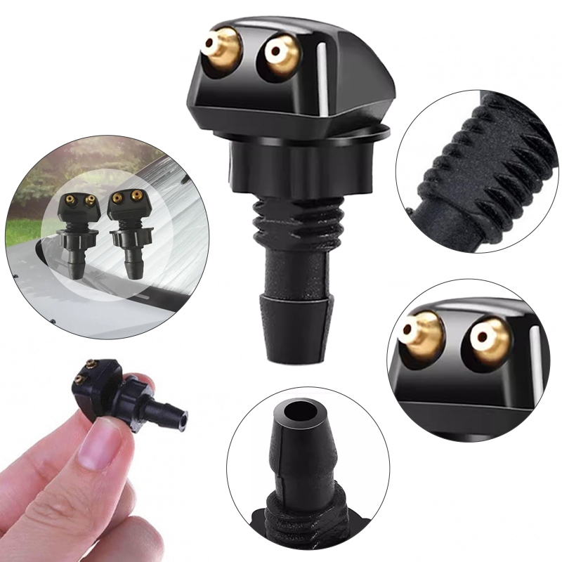 Seametal Kính Chắn Gió Ô Tô Khăn Lau Máy Giặt Xịt Vòi Hai Lỗ Khăn Lau Nước Phản Lực Có Thể Điều Chỉnh Xịt Vòi Kết Nối Bộ Giặt