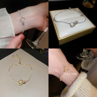 Drejew Zircon cổ điển vòng tay thắt nút hình tròn đơn giản thích hợp thời trang vòng tay đa năng nhẹ sang trọng trang trí tay cao cấp dành cho nữ