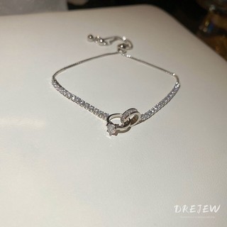 Drejew Zircon cổ điển vòng tay thắt nút hình tròn đơn giản thích hợp thời trang vòng tay đa năng nhẹ sang trọng trang trí tay cao cấp dành cho nữ
