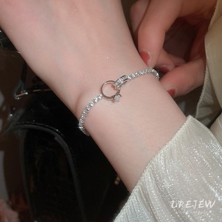 Drejew Zircon cổ điển vòng tay thắt nút hình tròn đơn giản thích hợp thời trang vòng tay đa năng nhẹ sang trọng trang trí tay cao cấp dành cho nữ