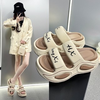 Dép 6CM Nữ Giá Trị Cao Mới Chống Trơn Trượt Nhà Đế Mềm Xu Hướng Đáy Dày Chống Mùi Đơn Giản Có Thể Đeo Bên Ngoài Dép sandal