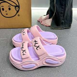 Dép 6CM Nữ Giá Trị Cao Mới Chống Trơn Trượt Nhà Đế Mềm Xu Hướng Đáy Dày Chống Mùi Đơn Giản Có Thể Đeo Bên Ngoài Dép sandal
