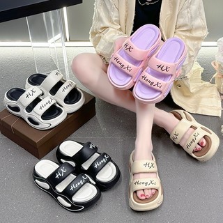 Dép 6CM Nữ Giá Trị Cao Mới Chống Trơn Trượt Nhà Đế Mềm Xu Hướng Đáy Dày Chống Mùi Đơn Giản Có Thể Đeo Bên Ngoài Dép sandal