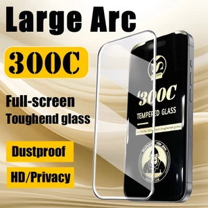 300c Siêu Lớn Arc Kính Cường Lực Phim Kính Cường Lực Cho iPhone 15promax 16Promax 14Plus 13 12 11ProMax XR 11 HD Bảo Vệ Màn Hình Riêng Tư