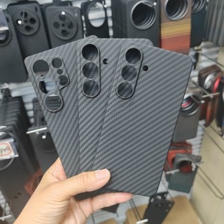 Ốp Điện Thoại Sợi Carbon Aramid Nguyên Chất Cho Samsung Galaxy S25 Ultra S25 Plus Siêu Mỏng Chống Sốc Ốp Lưng Sợi Aramid