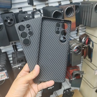 Ốp Điện Thoại Sợi Carbon Aramid Nguyên Chất Cho Samsung Galaxy S25 Ultra S25 Plus Siêu Mỏng Chống Sốc Ốp Lưng Sợi Aramid