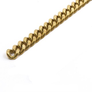 40cm Chịu Lực Chắc Chắn Bằng Đồng Flat Curb Dập Nổi Dây Xích Túi Ví Fob Xích Móc Chìa Khóa DIY