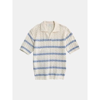 Áo thun polo dệt kim cao cấp Cơ bắp Nam cứng rắn Mỹ Ve áo ngắn tay xếp ly Áo thun xếp ly hình chữ V Lớp cổ áo lụa băng