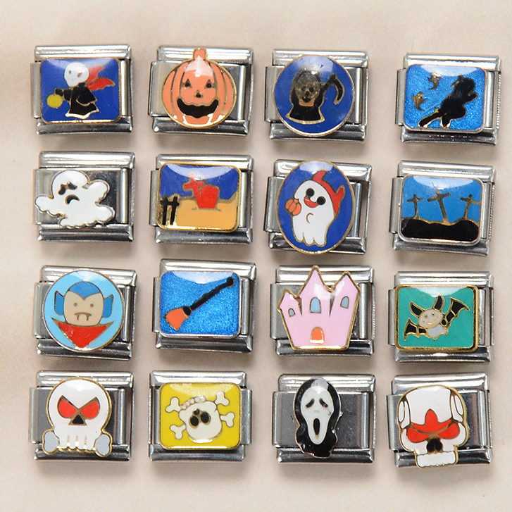 Halloween Họa Tiết Yếu Tố Ý Mô Đun Vòng Tay DIY Nối Miễn Phí Bàn Có Thể Tháo Rời Bạn Gái Cặp Đôi Quà Tặng