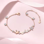 Disney Chính Thức Chính Hãng Công Chúa Series S925 Bạc Trang Sức Sáng Tạo Bạc Trang Sức Bướm Hoa Nối Dài Dây Chuyền Điều Chỉnh Miễn Phí Vòng Tay Nữ Miễn Phí Thiệp Chúc Mừng — ảnh 2