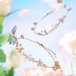 Disney Chính Thức Chính Hãng Công Chúa Series S925 Bạc Trang Sức Sáng Tạo Bạc Trang Sức Bướm Hoa Nối Dài Dây Chuyền Điều Chỉnh Miễn Phí Vòng Tay Nữ Miễn Phí Thiệp Chúc Mừng — ảnh 7