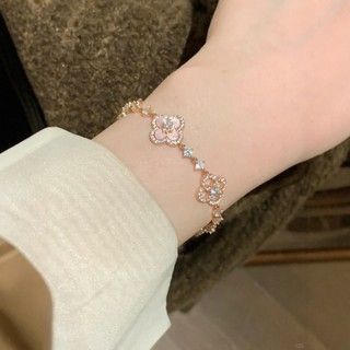 Vòng tay nữ hoa hồng đính đá lấp lánh lắc tay đẹp thời trang phong cách Hàn Quốc phụ kiện