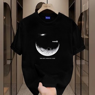 ✨Hàng có sẵn✨ WASSUP Moon-Áo thun nam mới! 100% cotton, thời trang, Unisex