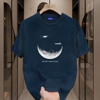 ✨Hàng có sẵn✨ WASSUP Moon-Áo thun nam mới! 100% cotton, thời trang, Unisex