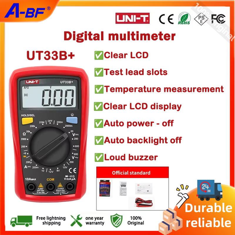Uni-t UT33 + Series UT33A + UT33B + UT33C + UT33D + Đồng hồ vạn năng kỹ ...