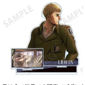 Tấn công Titan Nửa Thân Acrylic Đứng Eren Erwin Levi Biểu Tượng Cảnh Anime Sưu Tập Hình