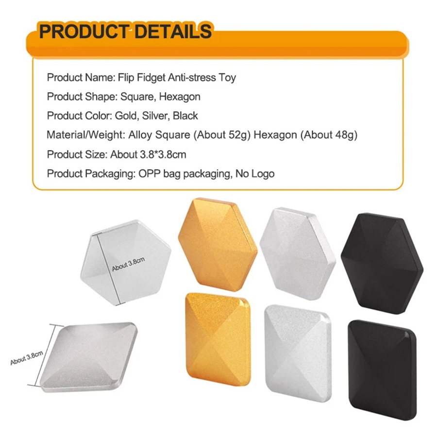 Đồ chơi bàn động học - Fidget quay văn phòng giải nén, lật để giảm căng thẳng, kích thước túi, món quà cho trẻ em và người lớn
