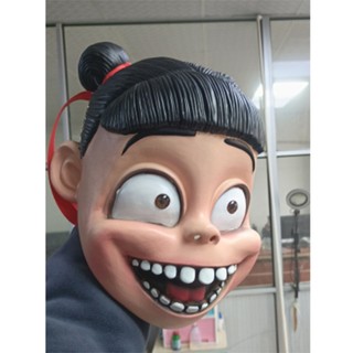 Người Lớn 3D Nezha Mặt nạ Nam Thần Thoại Trung Quốc Anh Hùng-Ne Zha Hình Mặt nạ Halloween Trò Chơi Tiệc Hoạt Hình Nổi Tiếng Phim Cosplay Cao Su Mũ Đội Đầu