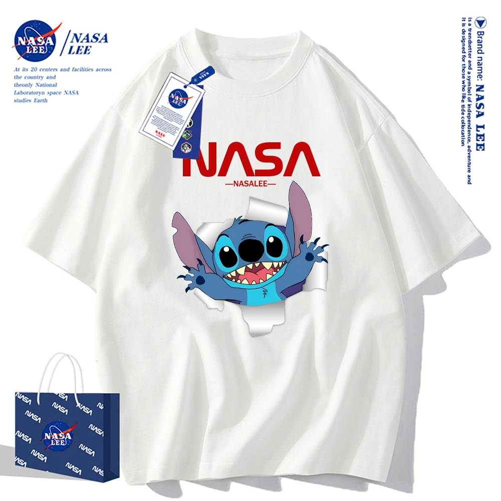 Áo thun ngắn tay NASA - Stitch, cotton, unisex