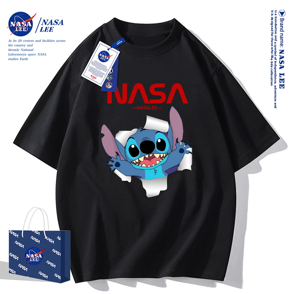 Áo thun ngắn tay NASA - Stitch, cotton, unisex