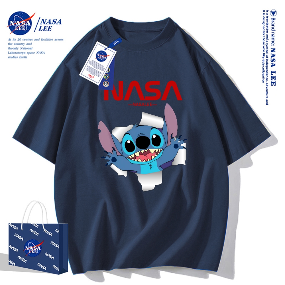 Áo thun ngắn tay NASA - Stitch, cotton, unisex
