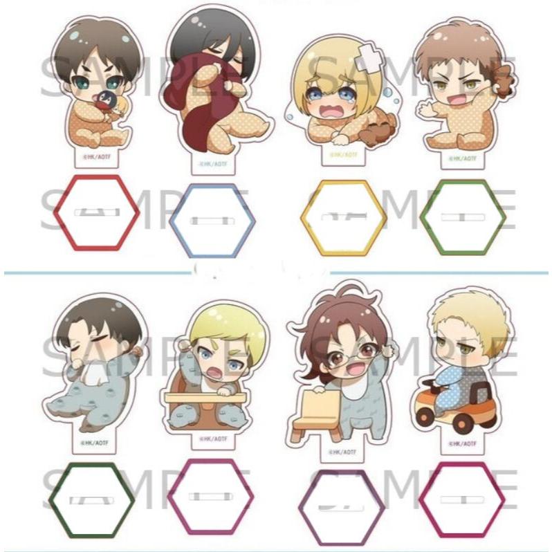 Tấn Công Titan Thiết Kế Dễ Thương Cho Bé Anime Sưu Tập Hình Bộ Mini Acrylic Đứng Eren Armin Levi Reiner Mikasa