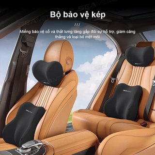 Seametal Memory Foam Gối Cổ Ô Tô Bảo Vệ Thắt Lưng Hỗ Trợ Thoáng Khí Tựa Đầu Ô Tô Đệm Giảm Mệt Mỏi