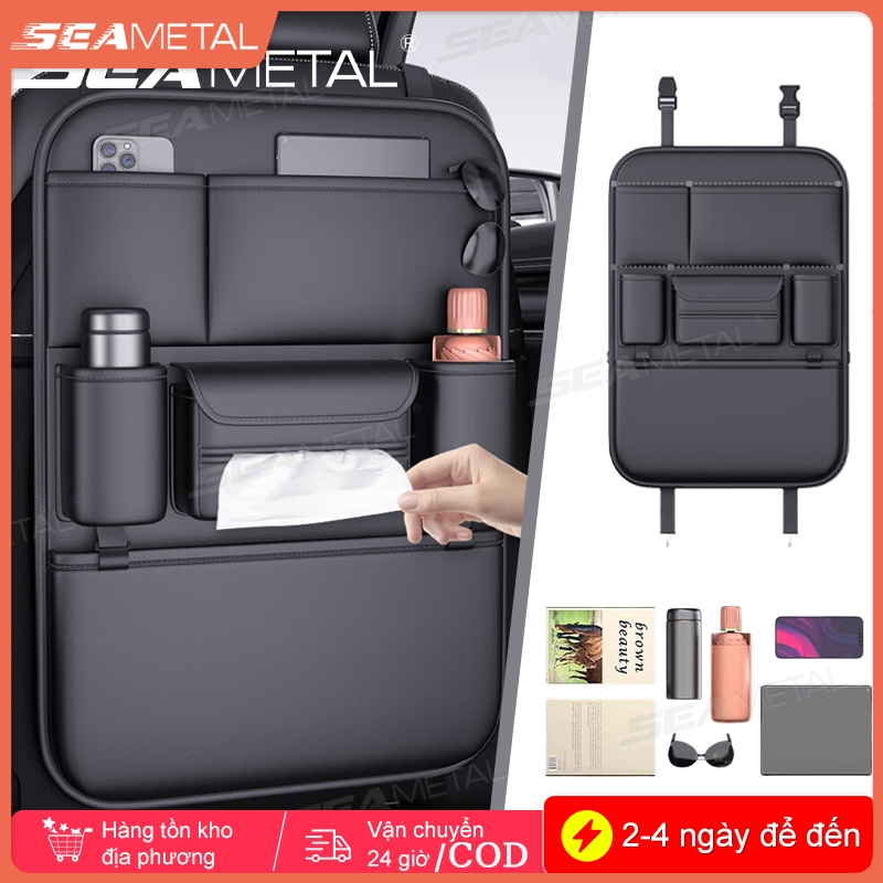 Túi Đựng Đồ Sau Ghế Ô Tô Bằng Da PU SEAMETAL Túi Treo Xe Hơi Chống Nước, Phụ Kiện Trang Trí Nội Thất Ô Tô Cao Cấp