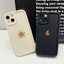 Ốp lưng tương thích cho iPhone 16 15 14 13 12 11 Pro X XR XS Max SE 2020 5 5S 6 6S 7 8 Plus Vỏ điện thoại mềm Motif Mặt trăng và mặt trời dễ thương