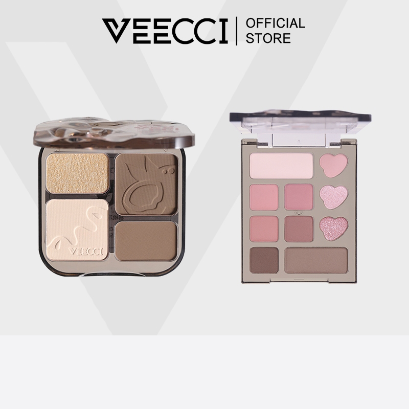 VEECCI  Bảng Phấn Bắt Sáng Và Tạo Khối  8g+ Bảng Phấn Mắt 10 Màu MiNi 4.2g
