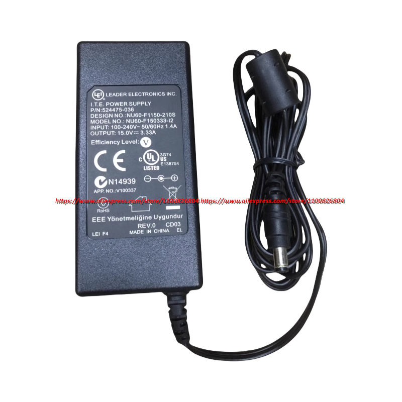 Lei Leader Điện tử I... T. E. Bộ nguồn NU60-F150333Bộ sạc chuyển đổi AC -12 15V 3.33A 2A 3A 3.5A