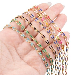 Dây chuyền vàng 18K bằng thép không gỉ 4mm đầy màu sắc thả hình môi Dây chuyền trang sức diy Phụ kiện