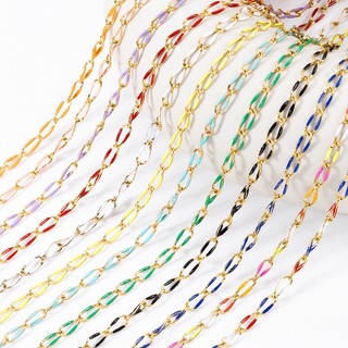 Dây chuyền vàng 18K bằng thép không gỉ 4mm đầy màu sắc thả hình môi Dây chuyền trang sức diy Phụ kiện