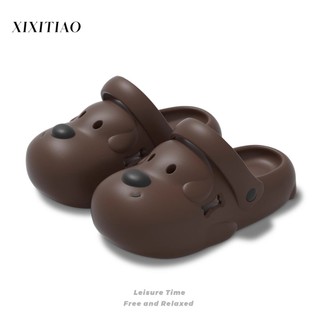 Xixitiao Những Đôi Sandal Nữ Dễ Thương Với Đế Hình Chú Chó, Thích Hợp Cho Mùa Hè Đi Biển