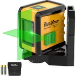 Mức Laser tự san lấp mặt bằng, DEGLASERS 100ft Green Cross Line Laser Level, Điều chỉnh độ sáng 3, Chế độ tự cân bằng và xung thủ công, Chống nước IP54, Giá đỡ từ tính, Pin, Túi xách — ảnh 1