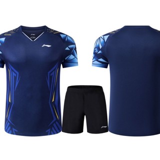 25 Mới Li Ning Áo Sơ Mi Cầu Lông Nam Nhanh Khô Tay Ngắn Trung Đội Thanh Niên Phù Hợp Với Áo Sơ Mi Tập Luyện Nữ Nhóm Mua Bộ Đội