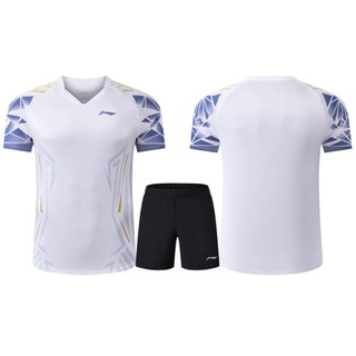 25 Mới Li Ning Áo Sơ Mi Cầu Lông Nam Nhanh Khô Tay Ngắn Trung Đội Thanh Niên Phù Hợp Với Áo Sơ Mi Tập Luyện Nữ Nhóm Mua Bộ Đội