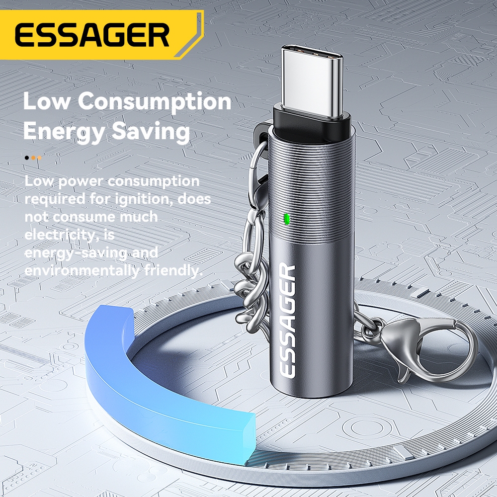 Ảnh Bật lửa thuốc lá điện Essager Mini Type-C Thích hợp cho điện thoại di động powebank 3