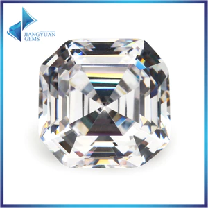 Đá Cubic Zirconia dạng vuông Asscher cắt kích thước từ 3x3 đến 10x10mm, chất lượng cao để làm đồ trang sức