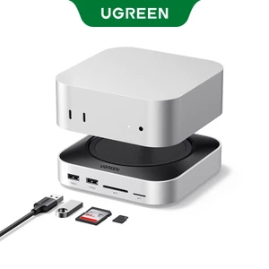 UGREEN 10Gbps 4K @ 240Hz 2xUSB-C sang DP 1xUSB-C 3.2 Gen2 10Gbps 4xUSB-A 3.2 10Gbps HUB 1xSD & TF 1xM.2 Nvme 1x3.5MM HUB đa chức năng Thích hợp cho Mac mini M4 / M4 Pro