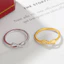 Nhẫn titan nữ không gỉ mạ vàng 18k thiết kế hình nơ đính đá xinh xắn thời trang trẻ trung