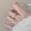 Nhẫn titan nữ không gỉ mạ vàng 18k thiết kế hình nơ đính đá xinh xắn thời trang trẻ trung