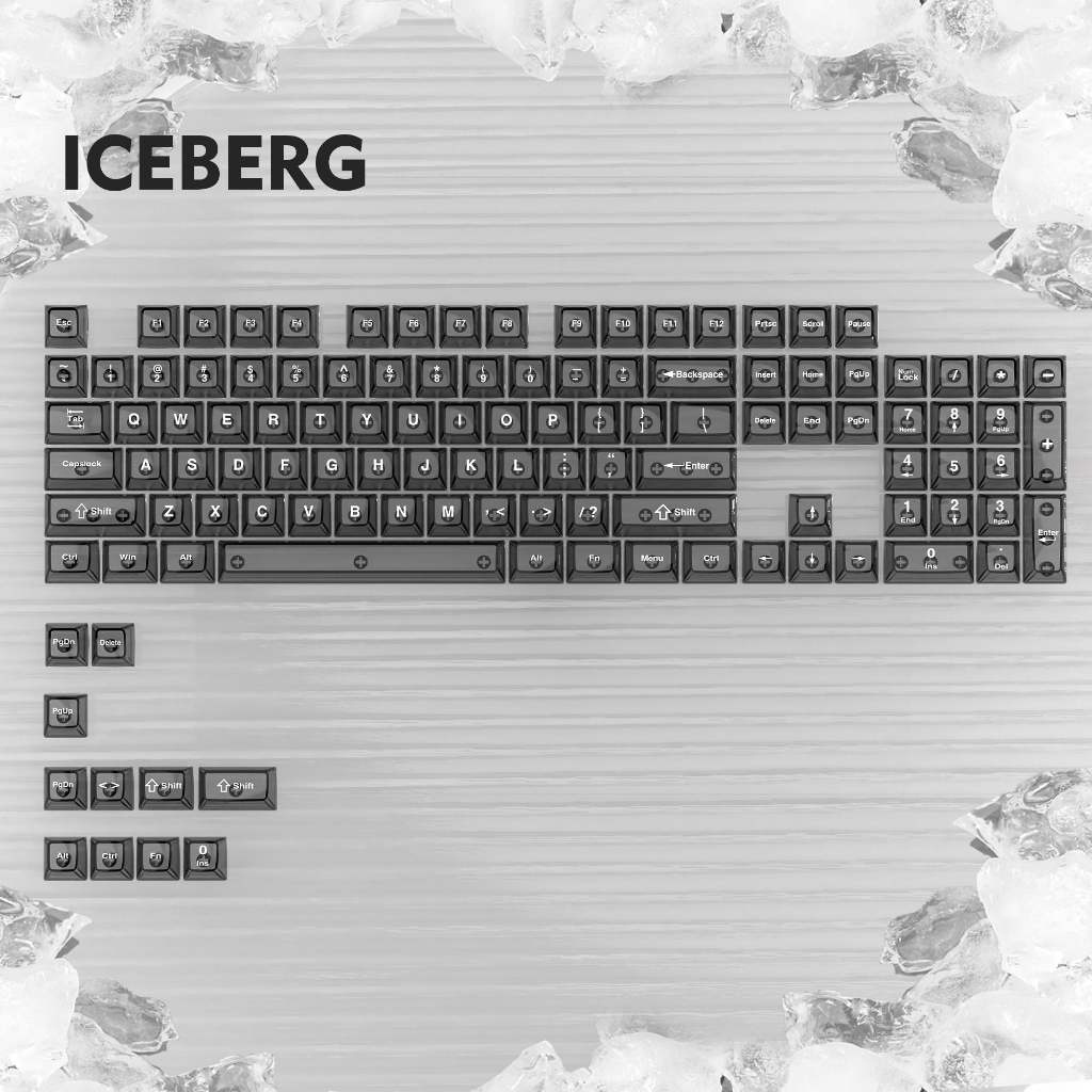 Womier 115 Phím Pha Lê Đèn Nền Keycaps Xám MDA Hồ Sơ PC Trong Suốt Nắp Chìa Khóa Bộ Cho Anh Đào Gateron MX Công Tắc Bàn Phím | BigBuy360 - bigbuy360.vn